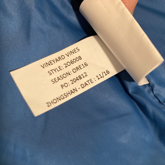 Vineyard vines puffer packable vest blue M - Picture 12 of 16